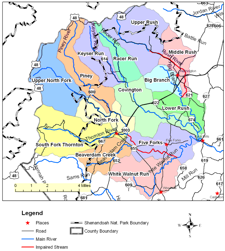 Thornton River and its subwatersheds